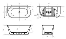 Изображение Акриловая ванна BelBagno BB710-1500-750 150x75 Акриловая ванна BelBagno BB710-1500-750 150x75 , изображение 7