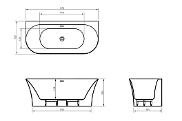 Изображение Акриловая ванна BelBagno BB711-1550-700 155x70 Акриловая ванна BelBagno BB711-1550-700 155x70 , изображение 8