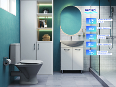 Мебельная раковина Aquaton Santeri Грация 60 , изображение 3