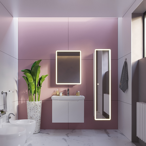 Шкаф-пенал Dreja Point 40 белый, с подсветкой , изображение 8