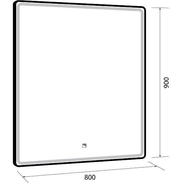 Зеркало Dreja Point 80 c подсветкой , изображение 5