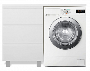 Фото Тумба с раковиной Эстет Dallas Luxe 130 L белая 3 ящика