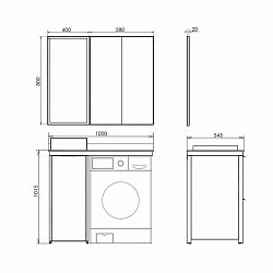 Фото Зеркало Comforty Лозанна 40 белый глянец