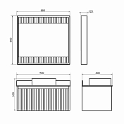 Зеркало Comforty Марсель 90 белое матовое , изображение 3