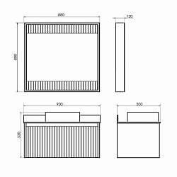 Фото Зеркало Comforty Марсель 90 белое матовое