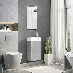 Фото Тумба с раковиной Comforty Асти 40 бетон светлый