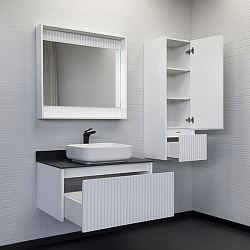 Фото Тумба с раковиной Comforty Марсель 90 белый матовый, с раковиной Comforty T-Y9378
