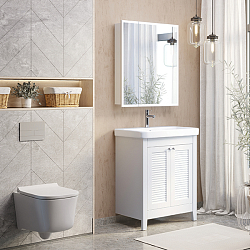 Фото Тумба с раковиной Comforty Классик 70 белый матовый