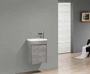 Фото Тумба под раковину BelBagno Pietra Mini 46 L подвесная, stucco cemento