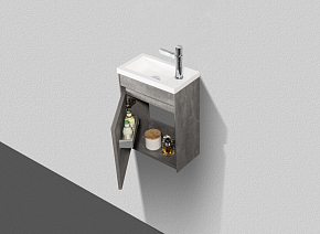 Фото Тумба под раковину BelBagno Pietra Mini 46 L подвесная, stucco cemento