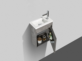 Фото Тумба под раковину BelBagno Pietra Mini 46 L подвесная, stucco cemento