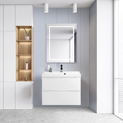 Фото Тумба под раковину BelBagno Vittoria 100 подвесная, bianco lucido