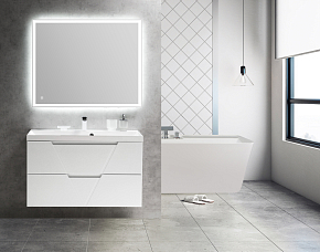 Фото Тумба под раковину BelBagno Vittoria 100 подвесная, bianco lucido