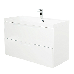 Фото Тумба под раковину BelBagno Vittoria 100 подвесная, bianco lucido