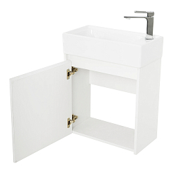 Фото Тумба под раковину BelBagno Kraft Mini 50 L подвесная, bianco opaco