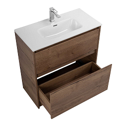 Фото Тумба под раковину BelBagno Kraft 39 80 напольная, rovere tabacco