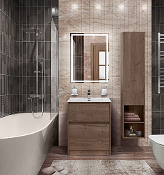 Фото Тумба под раковину BelBagno Kraft 60 напольная, rovere tabacco