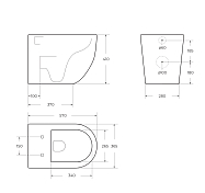 Изображение Унитаз приставной BelBagno Sfera-R BB2141CBR/BB902SC безободковый Унитаз приставной BelBagno Sfera-R BB2141CBR/BB902SC безободковый , изображение 3