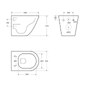 Унитаз подвесной BelBagno Sfera-R BB046CHR/BB2111SC безободковый , изображение 8