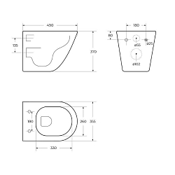 Фото Унитаз подвесной BelBagno Sfera-R BB046CHR/BB865SC безободковый