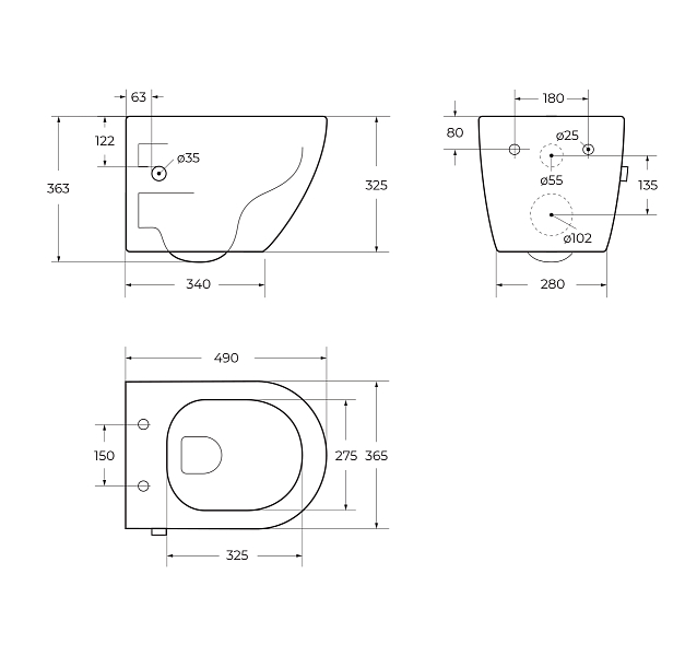 Унитаз подвесной BelBagno Uno BB3105CHR-BS/SC , изображение 15