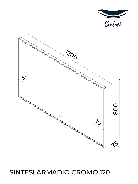 Зеркало Sintesi Armadio cromo 120 , изображение 16
