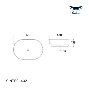 Изображение Раковина Sintesi LVB-APP-402 60 см Раковина Sintesi LVB-APP-402 60 см , изображение 2