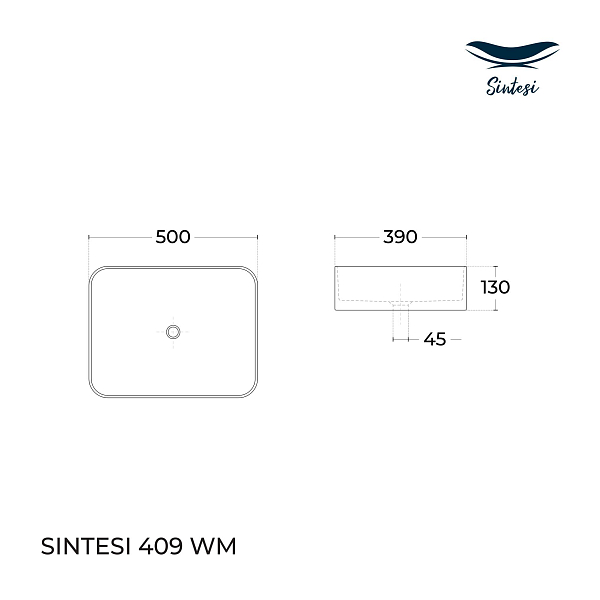 Раковина Sintesi LVB-APP-409WM 50 см , изображение 2