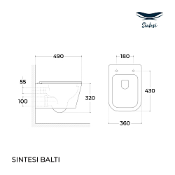 Фото Унитаз подвесной Sintesi Balti SIN-TS-BLT-171