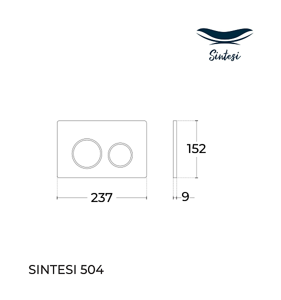 Кнопка смыва Sintesi FB-BRC-504 хром , изображение 2