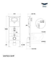 Фото Система инсталляции для унитазов Sintesi CCI-SMP-101