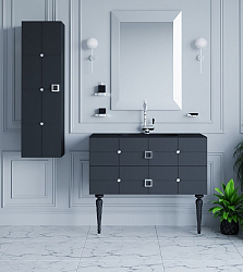 Фото Тумба под раковину Armadi Art Vallessi Avantgarde Piazza 80 черная, хром