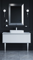 Фото Тумба под раковину Armadi Art Vallessi Avantgarde Canale 80 белая, хром
