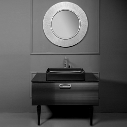 Фото Тумба под раковину Armadi Art Vallessi Avantgarde Linea 80 черная, хром