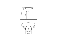 Изображение Раковина Vitra Metropole 5940B003-0012 45 см Раковина Vitra Metropole 5940B003-0012 45 см , изображение 3