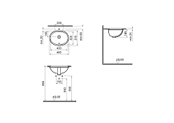 Раковина Vitra Arkitekt 6039B003-0012 50 см , изображение 3