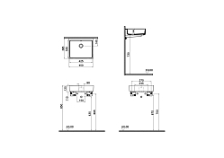 Изображение Раковина Vitra ArchiPlan 7403B003-0012 45 см Раковина Vitra ArchiPlan 7403B003-0012 45 см , изображение 2