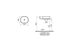Изображение Раковина Vitra Plural 7810B483-0016 45 см Раковина Vitra Plural 7810B483-0016 45 см , изображение 5