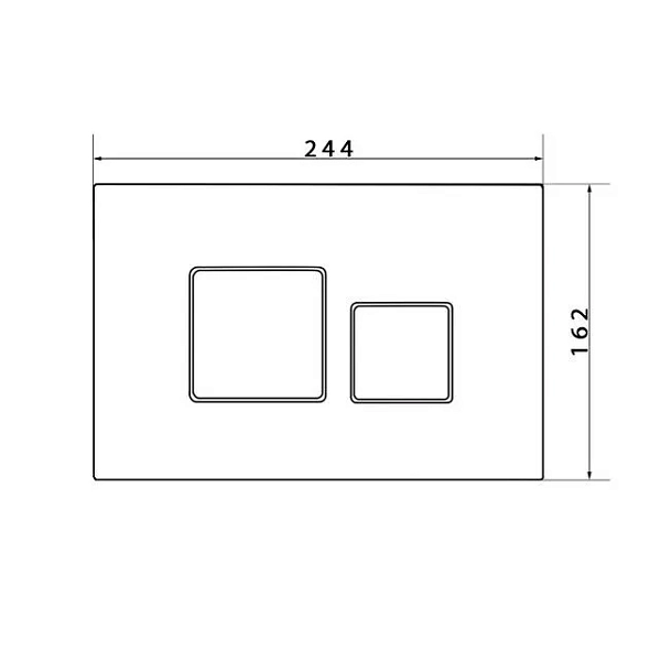 Кнопка смыва Caprigo Craft ABS CA004 хром , изображение 2