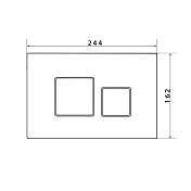 Кнопка смыва Caprigo Craft ABS CA004 хром , изображение 2