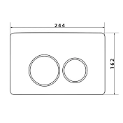 Кнопка смыва Caprigo Dew ABS DA001 хром , изображение 2