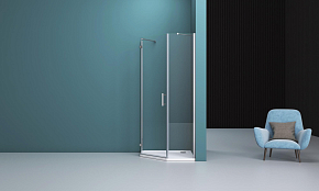 Фото Душевой уголок BelBagno Kraft P-1-100-C-Cr-L