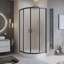 Фото Душевой уголок BelBagno Uno UNO-195-R-2-90-P-NERO
