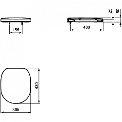 Фото Крышка-сиденье Ideal Standard Connect E712701 с микролифтом, петли хром