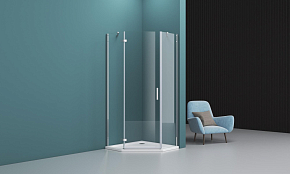 Фото Душевой уголок BelBagno Kraft P-1-100-C-Cr-L