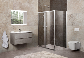 Фото Душевой уголок BelBagno Unique AH-1-120/135-90-C-Cr