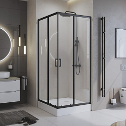 Фото Душевой уголок BelBagno Uno-195 A-2-90-C-NERO