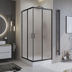 Фото Душевой уголок BelBagno Uno-195 A-2-90-P-NERO