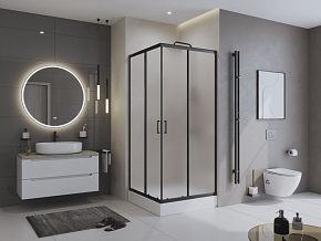 Фото Душевой уголок BelBagno Uno-195 A-2-90-P-NERO