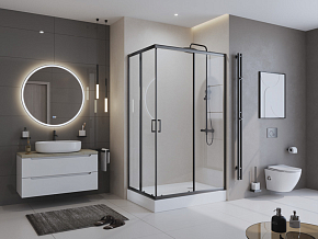 Фото Душевой уголок BelBagno Uno-195 AH-2-120/90-C-NERO